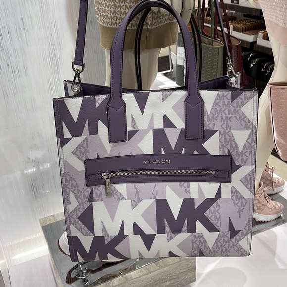 Michael Kors Kenly Orchid Haze Multi Large NS Tote - Picture 3 of 16